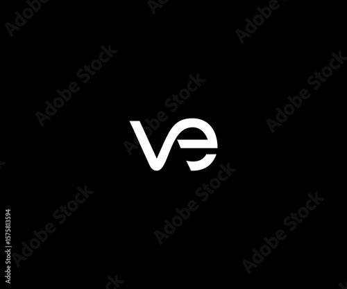 VE letter modern clean logo