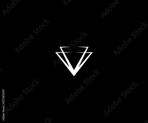 V VV letter minimal modern  logo