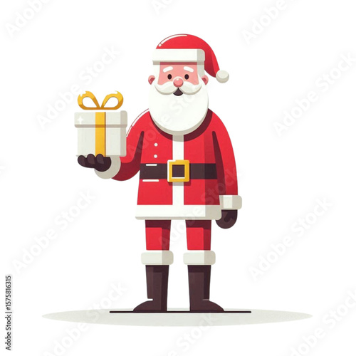 santa claus with gift