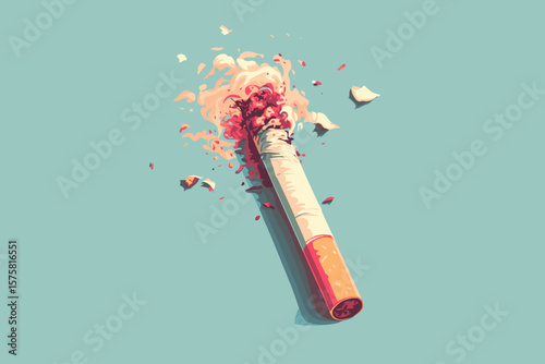 Smoking Killing Concept. Vector Illustration
