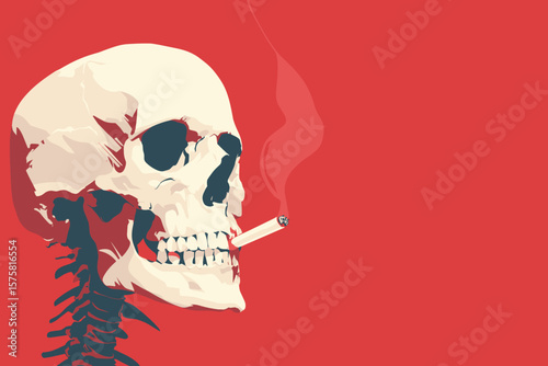 Smoking Killing Concept. Vector Illustration