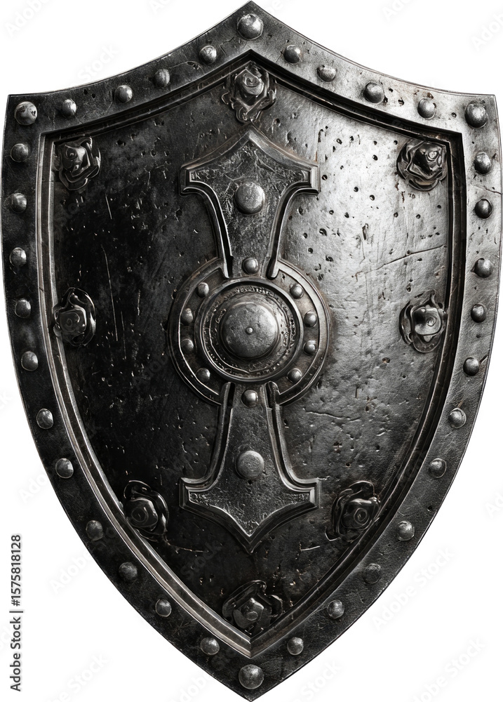 Fototapeta premium Sturdy shield inspires confidence and reflects protection from conflict