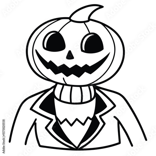 Scary Halloween Pumpkin Head Skeleton Costume Jack
