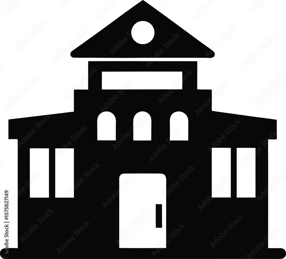 police station icon black silhouette vector illustration on transparent background police station icon black silhouette vector illustration on transparent background