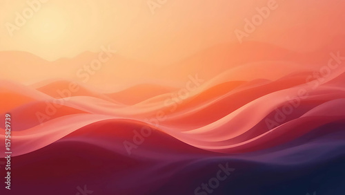 Warm Abstract Background – Peach, Coral Orange, and Amber Gradient Flow