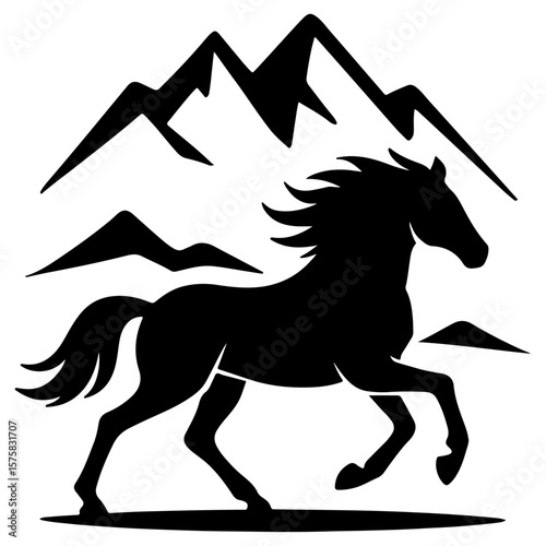 horse silhouette vector