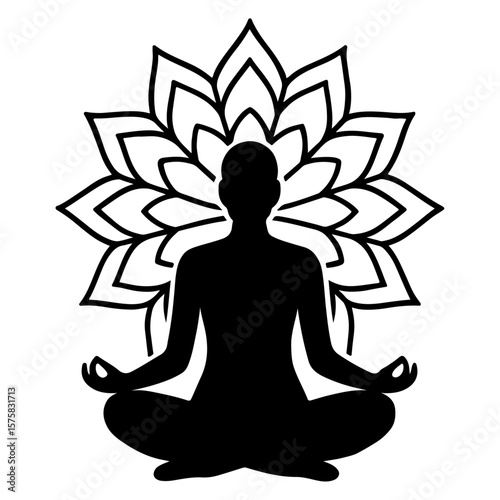 yoga silhouette vector