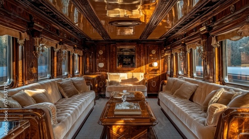 Luxurious train interior