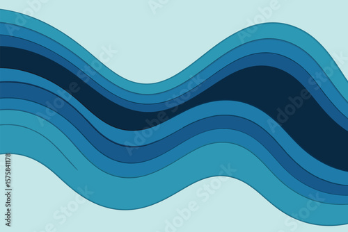 Serene blue waves ripple softly across the canvas, creating a calming abstract design perfect for backgrounds.
