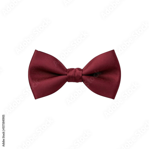 Elegant maroon silk bow tie, perfect for formal occasions and stylish outfits.