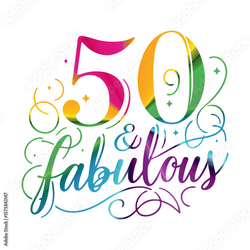 50 & Fabulous Celebration PARTY COLORFUL