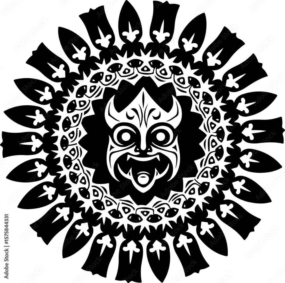 Obraz premium Tribal Dragon Emblem design, vector 