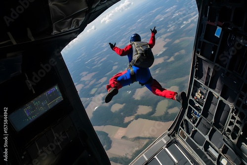 Fearless Skydiver Takes the Leap from Aircraft into Open Sky