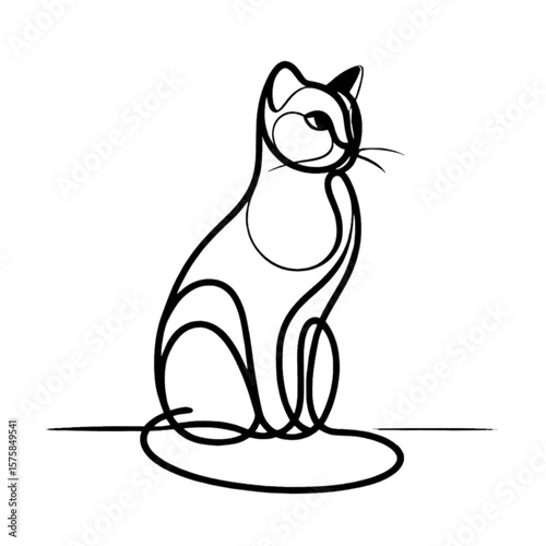 Minimalist cat line art is perfect for logos, web designs, and adding a touch of feline elegance to any creative project.