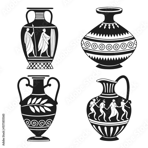 Ancient Greek Pottery Amphoras, Vases, and Pitchers