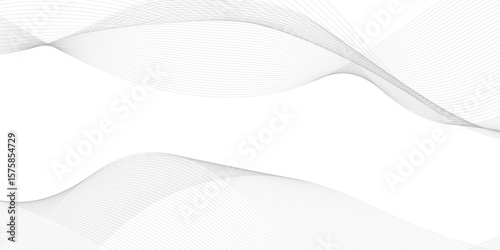 Flowing dot particles wave pattern halftone black gradient smooth curve shape isolated on transparent background. Vector in concept of  medical technology, science, music, modern. business, banner,