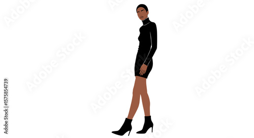 Sleek illustration of minimalist fashion for fashion brands and modern lifestyle marketing
