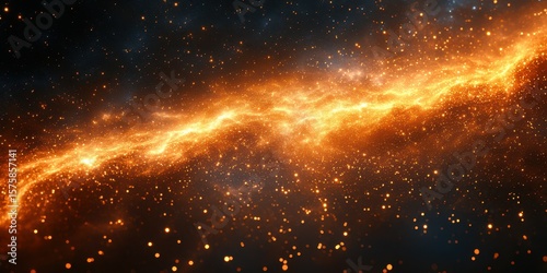 Bright cosmic dust and swirling gas create a stunning nebula in a distant galaxy during the early hours of cosmic formation