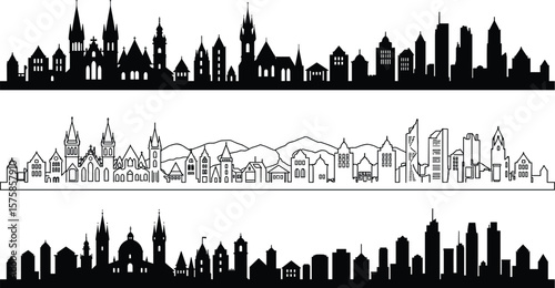 Silhouette of family and people holding hands, unity, togetherness, teamwork, love, children, parents, group support, community bonding, illustration