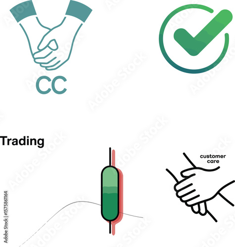 A green check mark inside a circle with a gradient on a light green background in a simple design