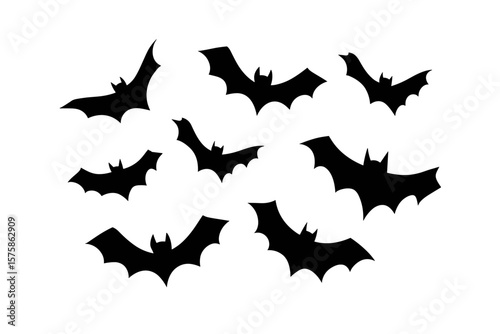 silhouette of halloween bats