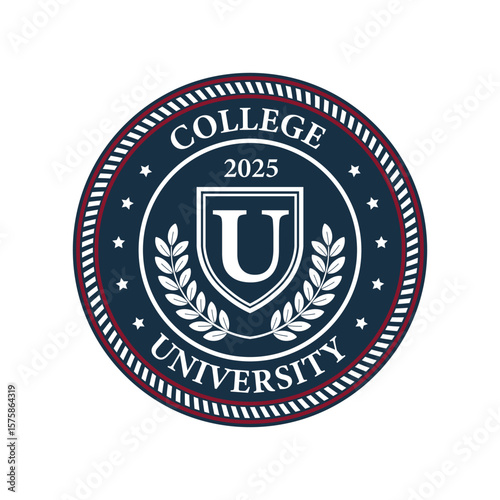 College University Vector Emblem Template - Academic Shield Logo