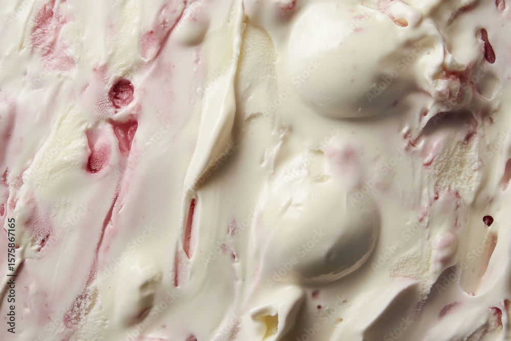 custom made wallpaper toronto digitalSoft creamy white ice cream with vibrant red fruit swirls beautifully blends, presenting a delicious, refreshing dessert texture.