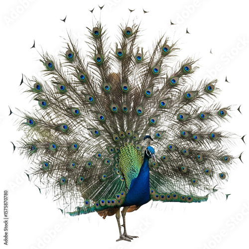 Tablou pe pânză Majestic Peacock: A Stunning Display of Feathers