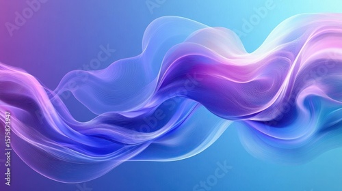 Abstract Digital Wave with Purple and Blue Hues