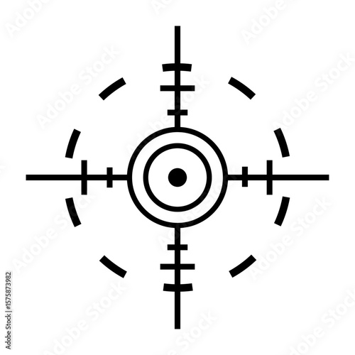 Crosshair vector icon. Aim illustration sign. Target symbol. optical sight web icon.