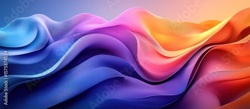 Wallpaper Mural Abstract Colorful Waves with Fine Line Texture Torontodigital.ca