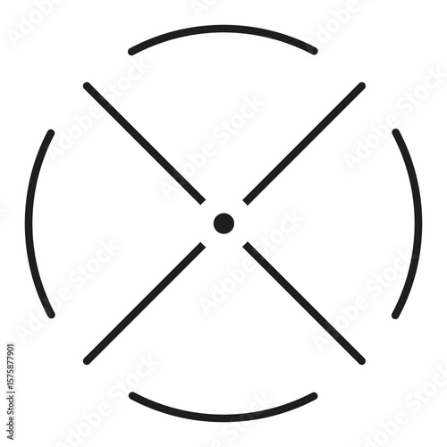 Crosshair vector icon. Aim illustration sign. Target symbol. optical sight web icon.
