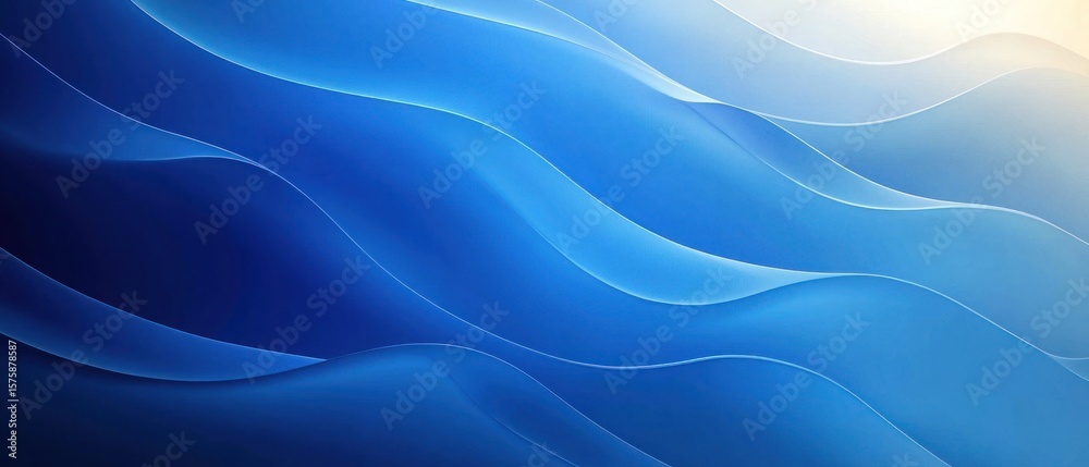 Fototapeta premium Abstract Blue and White Wavy Background
