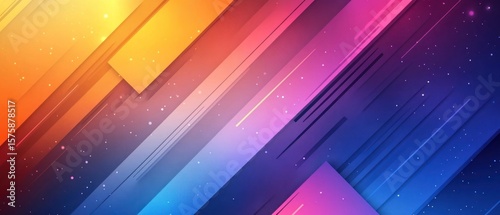 Abstract Geometric Design with Diagonal Stripes and Gradient Colors