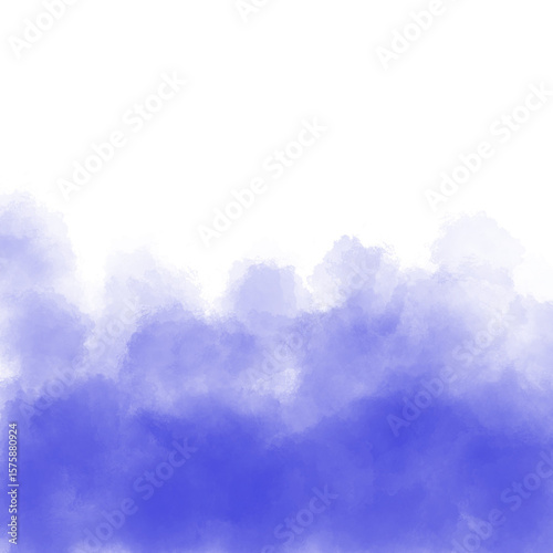 Blue Smoke Fog Mist Effect Isolated on Transparent Background, Colorful Magic Cloud Dust Vapor Overlay for Design and Decoration