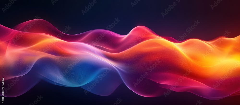 Obraz premium Abstract Wavy Design with Vibrant Gradient Colors