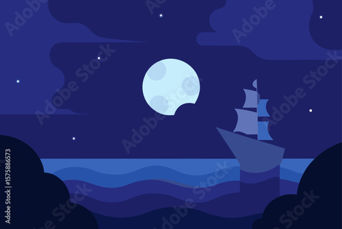 moon over the castle
