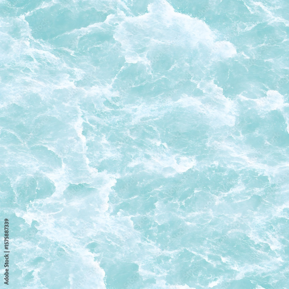 Obraz premium Abstract Teal Marble Texture Seamless Pattern Background