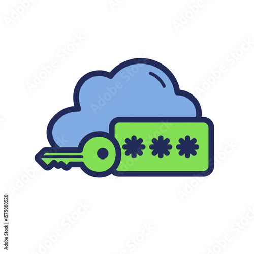 Cloud Sync Passkeys Icon