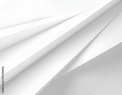 Minimal White Abstract Curved Background