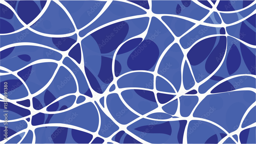 Obraz premium Abstract background with blue shapes and white lines creating a network pattern design element