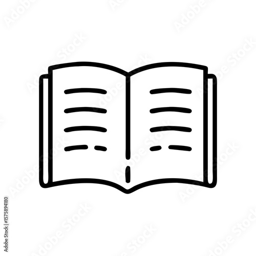 Open Journal Book Outline Icon
