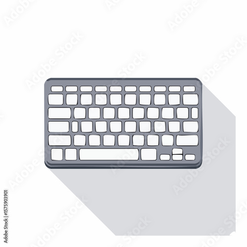 computer keyboard isolated on white