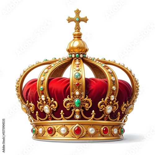 golden crown isolated on white