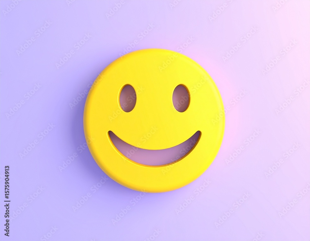 Fototapeta premium Bright Yellow Smiley Face Happiness, Joy, and Positive Emotions