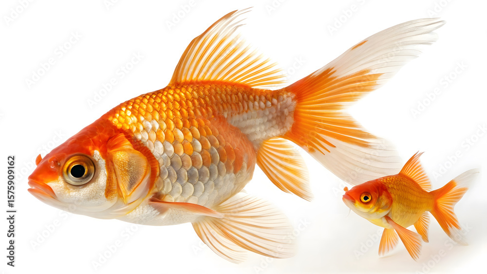 Fototapeta premium A pair of goldfish