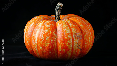 pumpkin on black background