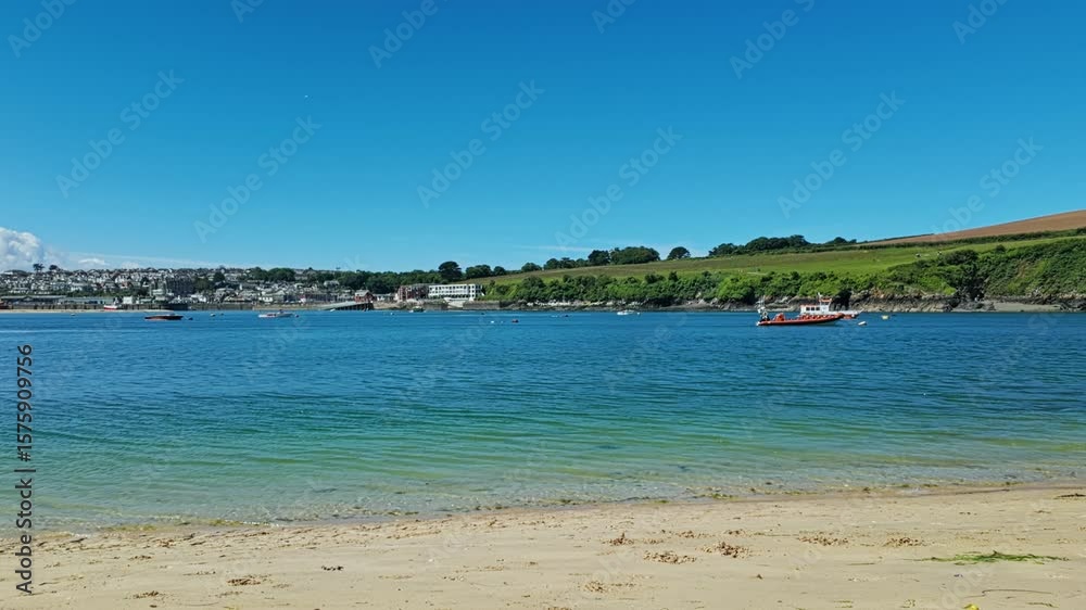 View from Daymer Bay of Padstow, Cornwall, UK View from Daymer Bay of Padstow, Cornwall, UK