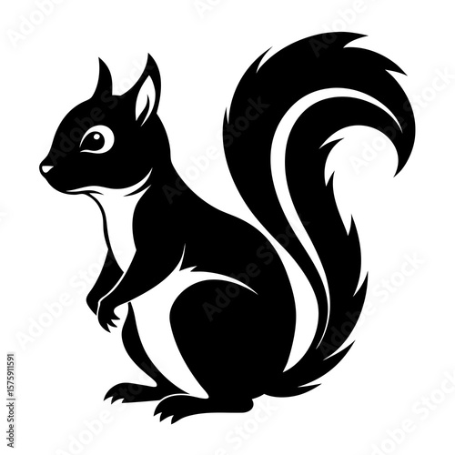 squirrel on a white