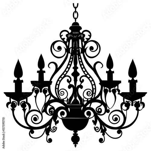 vintage chandelier vector